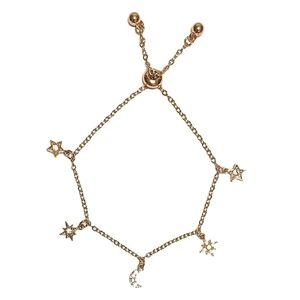 Gen3 Mila Zodiac Gold Tone Charm Bracelet Moon and Stars